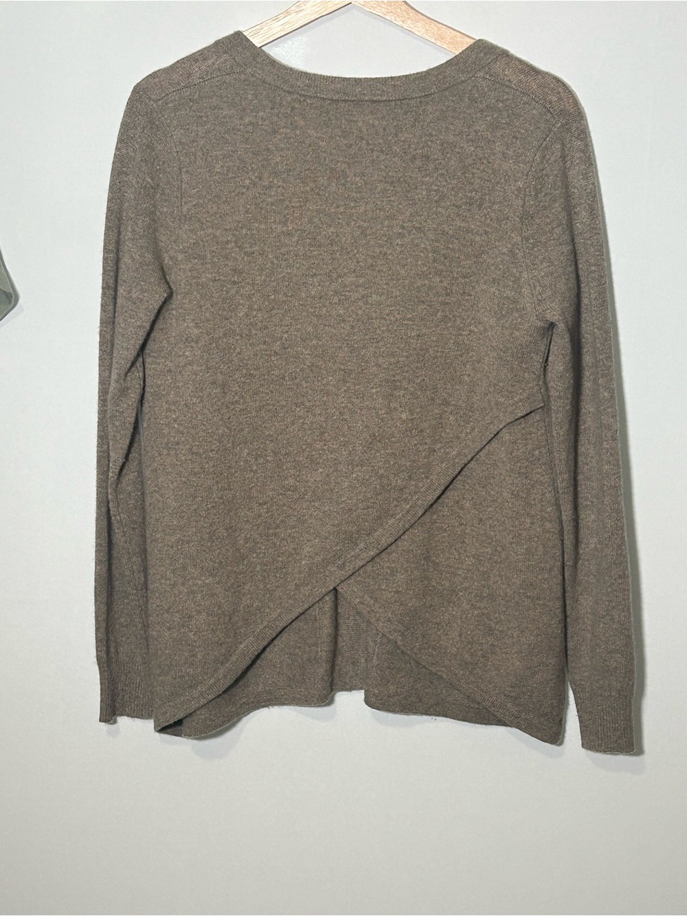 Autumn Cashmere 100% Cashmere Reversible Cardigan Sweater M Taupe - Picture 6 of 10